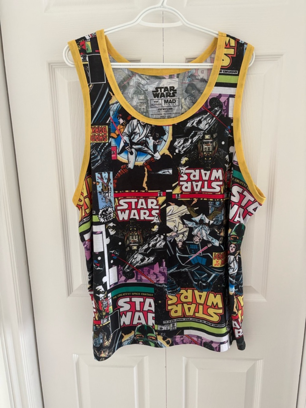 Star Wars Mad Engine Greatest Space Fantasy Men's XL Tank Top Comic Collage
